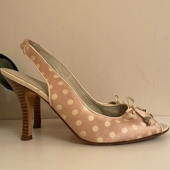 Circa Joan & David Pink Polka Dot w/ Bow Heels - Picture 4 of 12